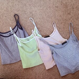Brandy Melville 4 pack bundle Women's Assorted Colors Camisole Tops
